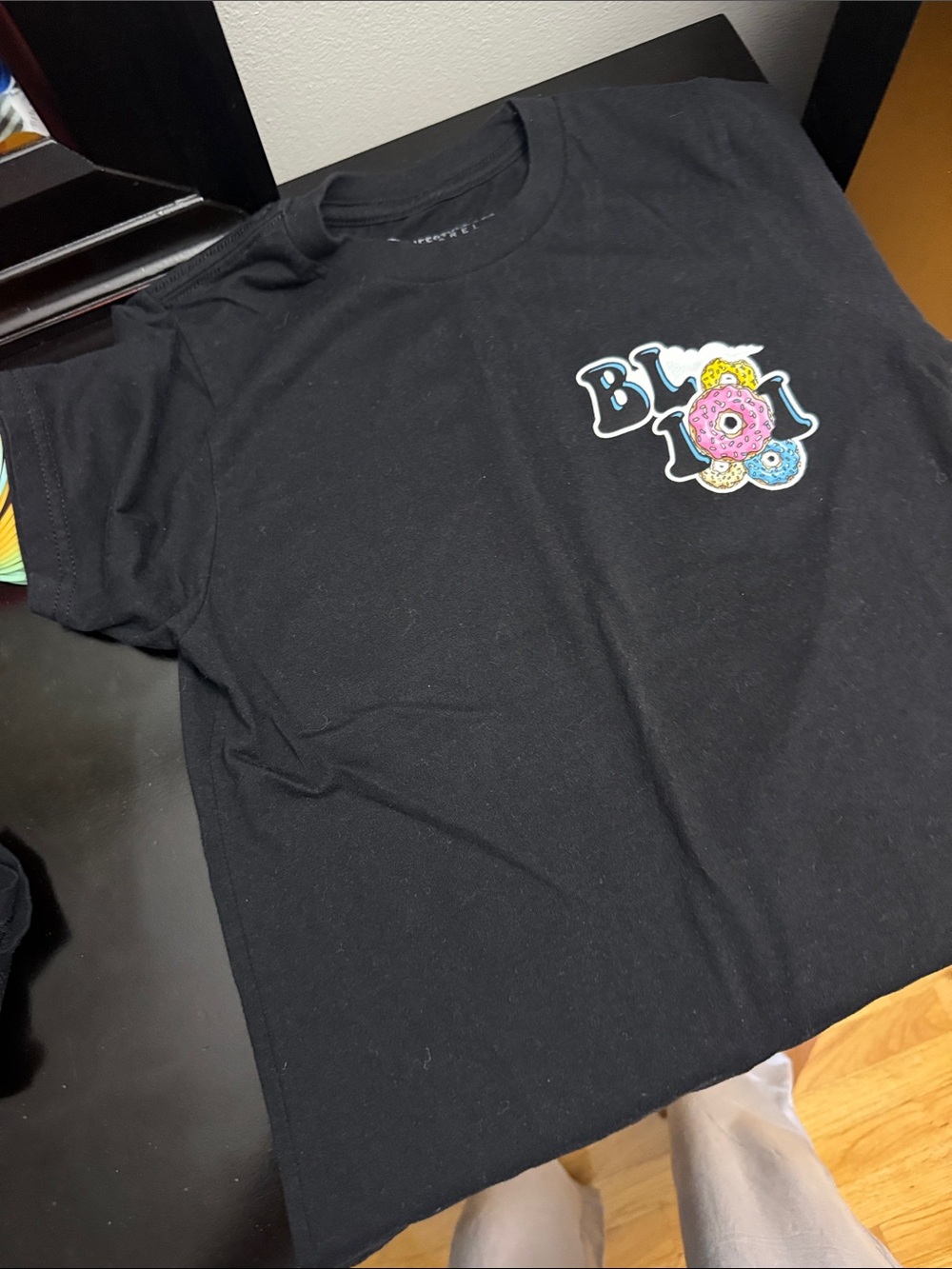 Baseball lifestyle Black Kids Donut Graphic Tee - donuts and dingers